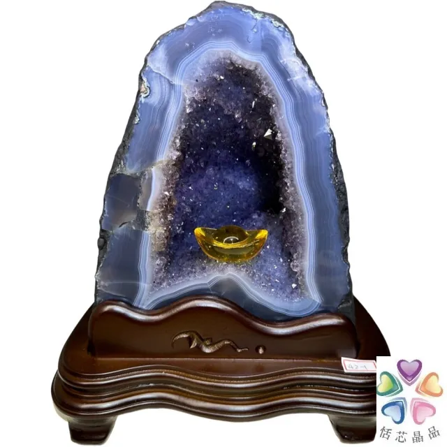 【恬芯晶品】8.05kg精選巴西紫水晶洞新居財位擺設Q27(紫鈦晶晶洞開運招財招貴人開業財位新春禮物)