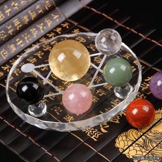 【選物優品】天然水晶擺飾 淨化七星盤(水晶消磁碗 玻璃碗 擺飾)