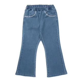 【lulabee】童裝-丹寧靴型牛仔長褲(藍色)