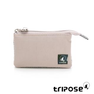 【tripose】漫遊系列巖紋簡約微旅萬用零錢包(沙漠灰)