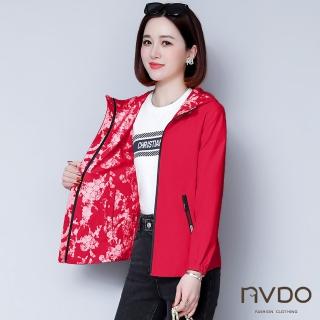 【NVDO】現貨 炫麗美型兩面穿連帽外套-多色可選(防風外套/F151/尺寸偏小請看尺寸表)