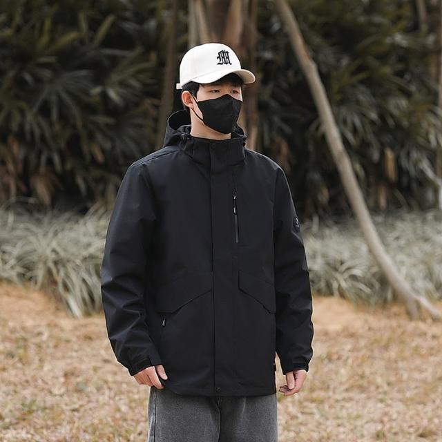 【米蘭精品】現貨+預購 衝鋒衣防風外套(防風防水運動休閒男夾克5色74it6)