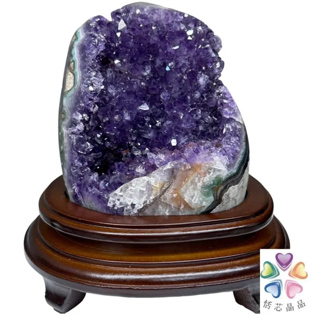 【恬芯晶品】PJ12烏拉圭方解石水晶開運外來財(紫水晶消磁淨化財運財位招財招貴人紫晶鎮新年禮物新春)