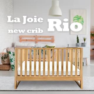 【La Joie 喬依思】RIO三合一嬰兒床(附美式壓力棉床墊10cm+剎車腳輪+小護欄)