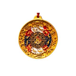 【菩提居】定魄硃砂唐卡吊墜*1入(行動九宮八卦圖唐卡)