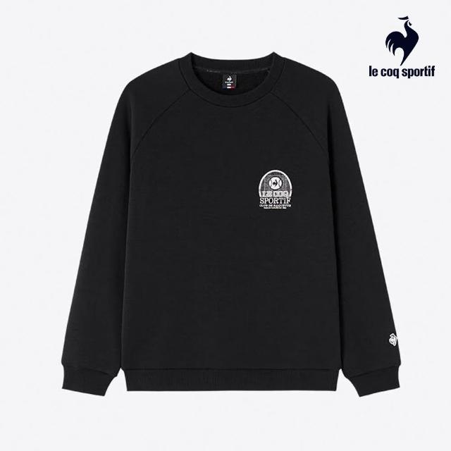 【LE COQ SPORTIF 公雞】休閒經典圓領T恤 男款-黑色-LYU21322