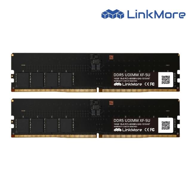 【LinkMore】DDR5 4800 32GB(16GBx2 桌上型記憶體 2入組/PC專用)