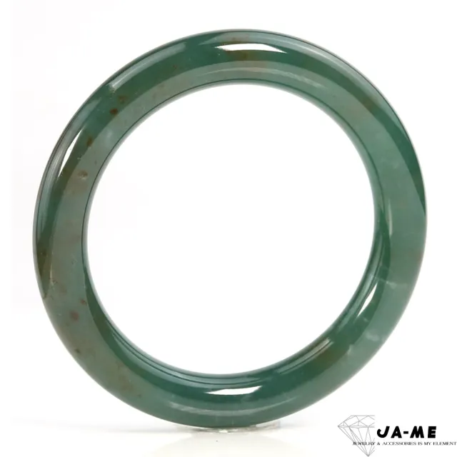 JA-ME】天然A貨翡翠緬甸產老藍水圓骨玉鐲#18(白色情人節/38女王節/現貨