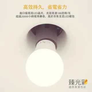 【臻光彩】LED燈泡10W 小橘美肌護眼6入(Ra95 /德國巴斯夫專利技術)