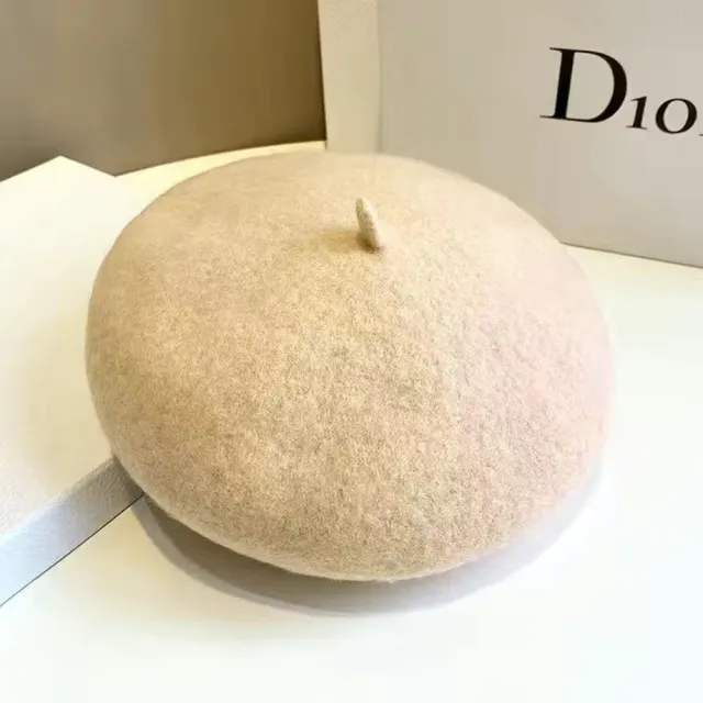 【D.studio】韓版氣質短毛畫家帽(貝雷帽 南瓜帽 針織帽 棒球帽 帽子 貝蕾帽 O78)