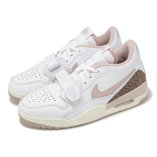 NIKE 耐吉 休閒鞋 Wmns Air Jordan Legacy 312 Low 女鞋 白 粉紅 魔鬼氈 爆裂紋(FQ7827-116)