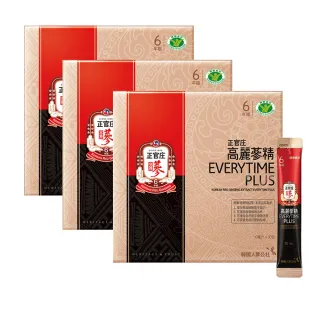 【正官庄】高麗蔘精EVERYTIME PLUS 3盒組(調節免疫力/健康食品認證/人蔘/許光漢代言推薦)