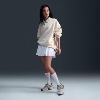 【NIKE 耐吉】長袖上衣 女款 運動 立領 寬鬆版型 AS W NSW PHNX FLC OS QZ PO 米 FZ3208-104(3S4003)