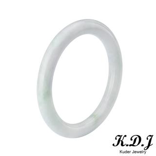 【K.D.J 圓融珠寶】淡春彩翡翠手鐲天然A貨(17.5-18圍圓骨鐲)