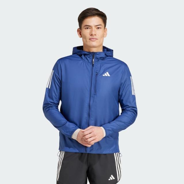 【adidas 愛迪達】外套 男款 運動連帽外套 OTR B JKT 藍 IV5427(S2820)