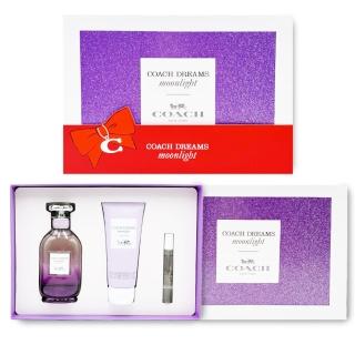 【COACH】逐夢月光淡香精禮盒-淡香精90ML+ 噴式小香7.5ML+身體乳100ML(專櫃公司貨)