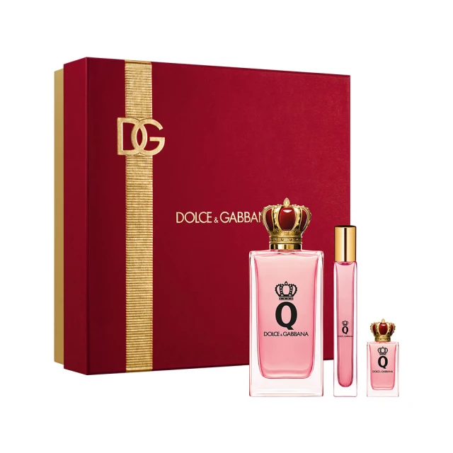 DOLCE&GABBANA 杜嘉班納 Q女王悸動淡香精100ml 緋紅禮盒(專櫃公司貨)