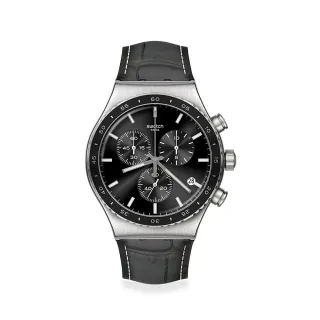 【SWATCH】CARBONIUM DREAM 金屬運動手錶/男錶/女錶/瑞士製造 YVS495(43mm)