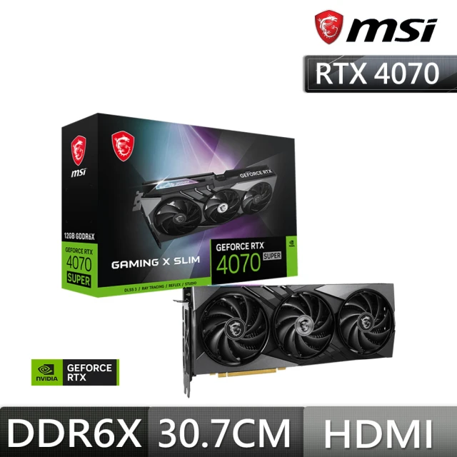 MSI 微星MSI 微星 RTX 4070 SUPER 12G GAMING X SLIM顯示卡