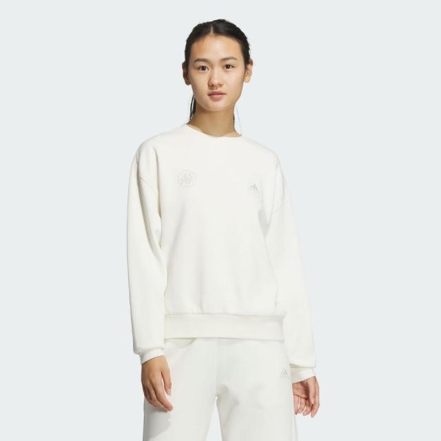 【adidas 愛迪達】長袖上衣 大學T 女 JJ3577