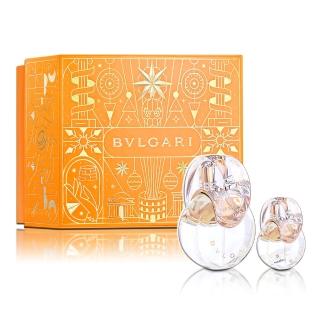 【BVLGARI 寶格麗】晶澈女性淡香水 100ml-橙夕金鑰禮盒(淡香水100ML+隨身瓶15ML-專櫃公司貨)