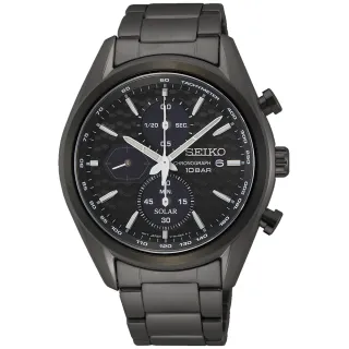 【SEIKO 精工】CS系列 喬治亞羅設計 太陽能三眼計時手錶-41.2mm 情人節 禮物(V176-0BH0SD/SSC773P1)