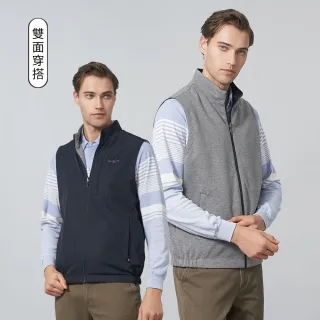 【pierre cardin 皮爾卡登】休閒服飾 男款 休閒保暖雙面穿背心-丈青色(5245362-38)