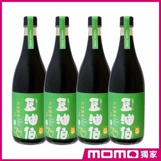 【豆油伯 x MOMO獨家】甘田薄鹽醬油增量升級版4入組(680mlx4 / 送禮自用皆宜)