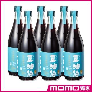 【豆油伯】金美滿無新增糖醬油增量升級版超值組(金美滿680mlx6瓶)