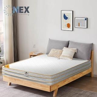 【NEX】暮光白金舒柔床墊3.5尺 防潑水透氣表布獨立筒床墊 乳膠獨立筒(天然乳膠 臺灣製造 SPA級享受舒眠)