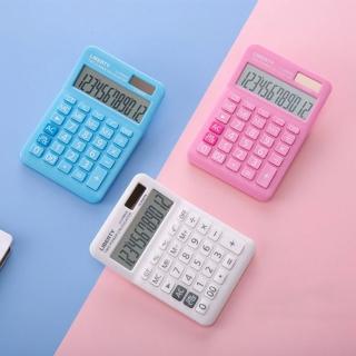 【啾愛你】利百代簡約12位元計算機 三色(雙電源計算機/考試計算機/辦公用品)