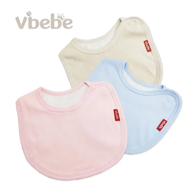 【Vibebe 官方直營】嬰幼兒小圍兜2入組(台灣製 透氣 嬰兒口水巾 嬰兒圍兜 吃飯圍兜 副食品圍兜)