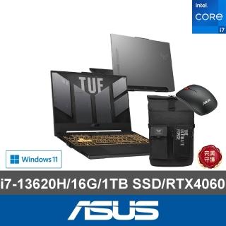 【ASUS】後揹包/滑鼠組★15.6吋i7 RTX4060電競筆電(FX507VV-0192B13620H/i7-13620H/16G/1TB SSD/W11)
