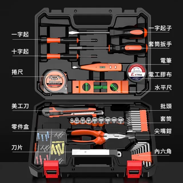 【ZIPJOY】多功能39件家用工具套裝 維修工具 五金工具 修繕達人工具組