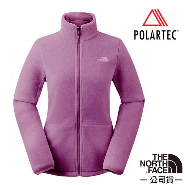 The North Face 女 POLARTEC拼接舒適保暖立領抓絨外套/夾克.舒適立領(83OL-1NI 夜霧紫)