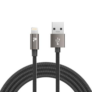 【PERFEKT】Apple蘋果認證 USB Lightning 金屬編織充電傳輸線-120CM 太空灰 手機 ipad