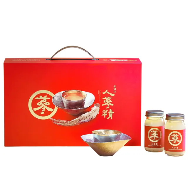 【老協珍】人蔘精禮盒14入x2盒(60ml/入 郭富城代言 養氣人蔘 送禮 保健禮盒)