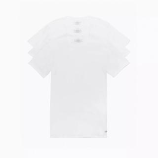 【Calvin Klein】CK 經典圓領衛衣短袖T恤 上衣-3入組禮盒-白色(平輸品/衛衣短T/禮盒三入組)