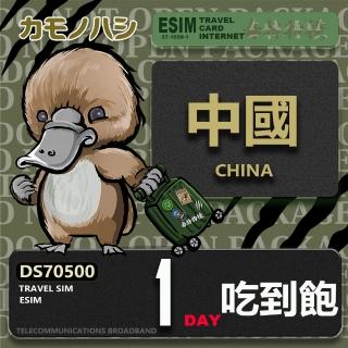 【鴨嘴獸Platypi.IF】中國eSIM 單日 重量型 吃到飽 免插卡網絡卡(中國上網絡卡 免插卡 高流量網絡卡)