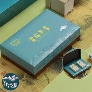 【好茶在人間】雲霧翠茗樟樹湖＋蜜桃拉拉山烏龍茶葉禮盒(150g/包X2罐/盒/提袋)