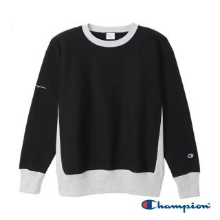 【Champion】官方直營 男款-REVERSE WEAVE系列經典款大學T衛衣-黑色(C3-W014-090)