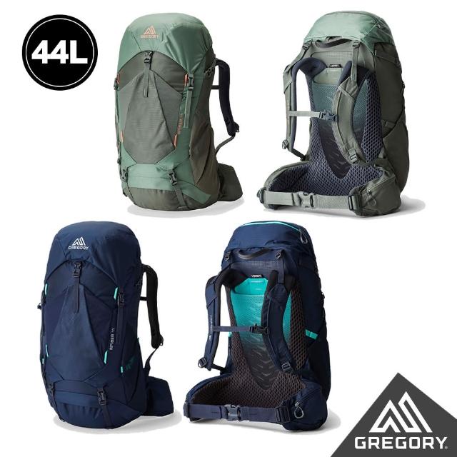 【Gregory】女 44L AMBER 登山背包 登山包 地衣綠 極境藍(透氣背板 臀帶 多日登山包 水袋包 睡袋隔間)