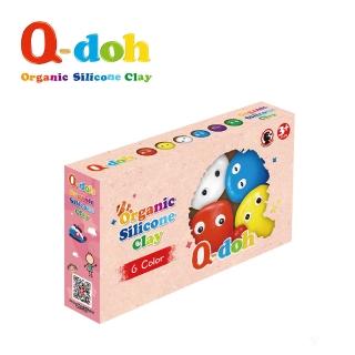 【Q-doh】超柔軟有機矽膠黏土 6色工具組(60g/色)