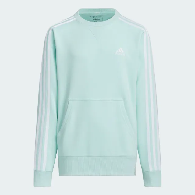 【adidas 愛迪達】ESSENTIALS PLUS 運動上衣 大學T 童裝 JH1175