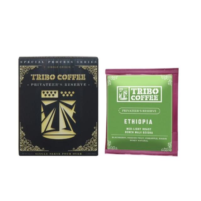 【TRIBO COFFEE】衣索比亞 藝伎種 酒香日曬 淺中焙濾掛式咖啡(11gX5包/盒; 精品咖啡; 冠軍烘豆師)