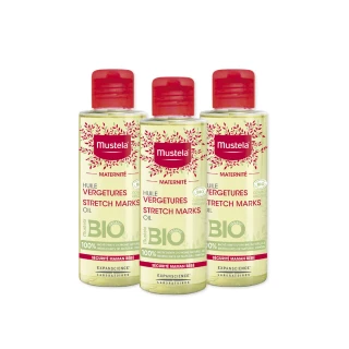 【Mustela 慕之恬廊】慕之孕 孕膚油 105mlX3入(孕婦按摩油 無香 有機 歐盟ECOCERT+法國BIO認證)