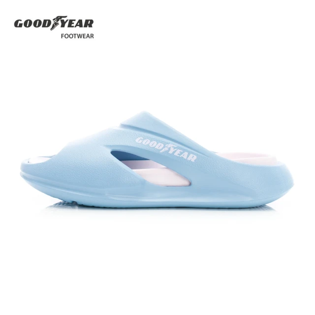 GOODYEAR 固特異 浮空-極Q彈緩震拖鞋/女鞋 輕量 人體工學 粉藍(GAWL42726)