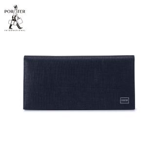 【PORTER INTERNATIONAL】沉穩風尚LOFTY真皮長夾(深藍)