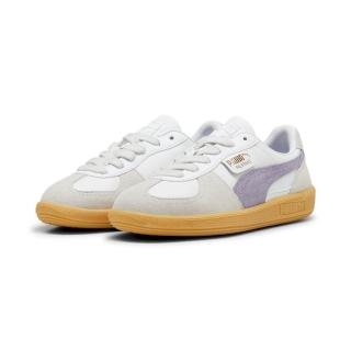 【PUMA】休閒鞋 女鞋 運動鞋 麂皮 PALERMO LTH 灰白紫 39646415