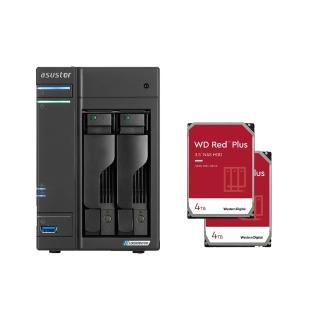 【ASUSTOR 華芸】搭WD 4TB x2 ★ AS6702T 2Bay NAS 網路儲存伺服器